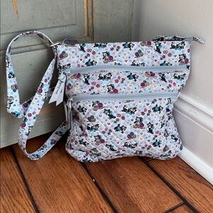 NWT Vera Bradley Disney Playful Figaro Pinocchio Triple Zip Hipster Crossbody